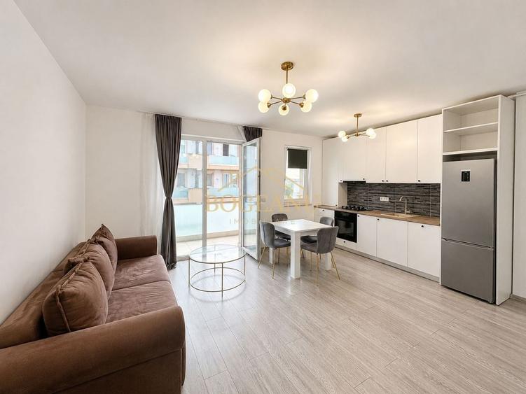 Apartament cu 2 camere semidecomandat, mobilat în Giroc