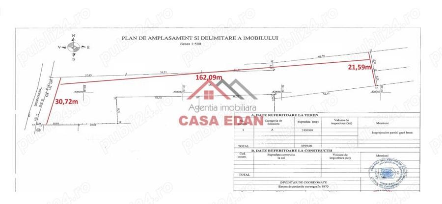Casă cu Teren 3399 Mp în Brebu