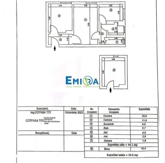 Apartament cu 2 camere semidecomandat în Ultracentral