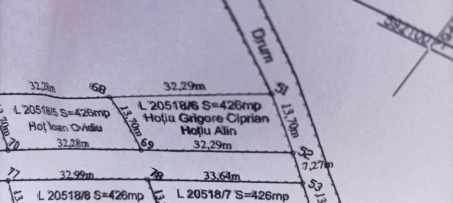 Teren de 426 mp, în Periferie