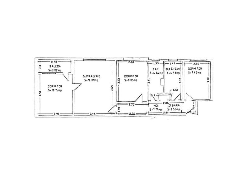 Apartament cu 4 camere semidecomandat în Central
