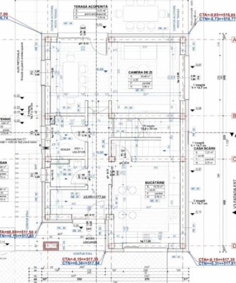 Casă cu 5 camere cu Teren 702 Mp în Chinteni