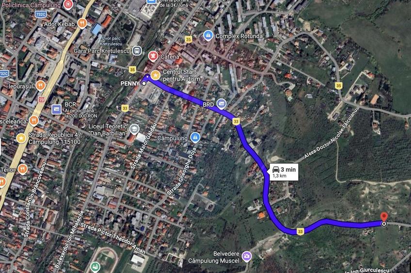 Teren Construcții intravilan de 33598 mp, în Autogară