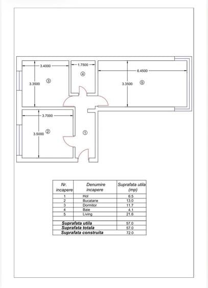 Apartament cu 2 camere decomandat în Central