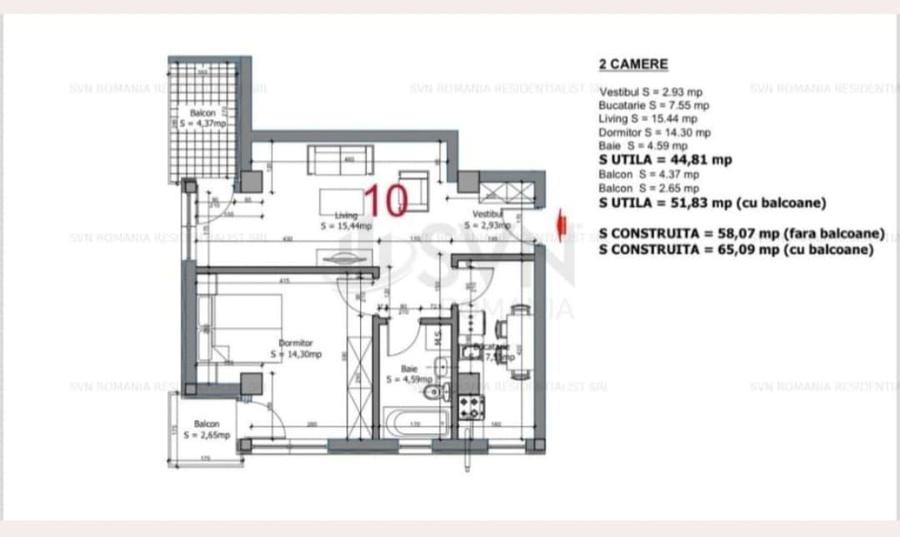 Apartament cu 2 camere în Ultracentral