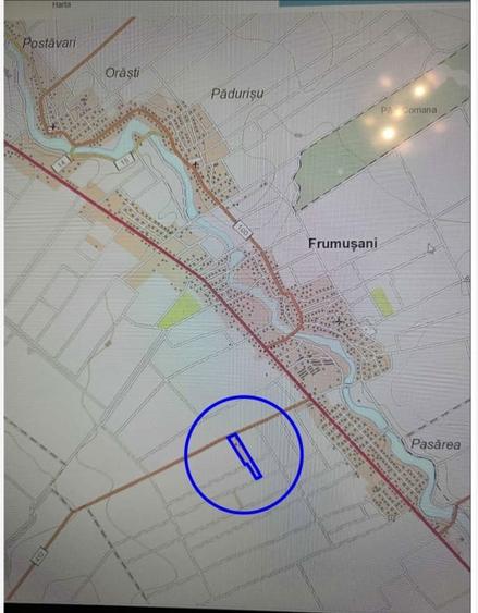 Teren Construcții intravilan de 76622 mp, în Frumușani