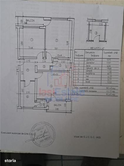 Apartament cu 3 camere în Copou