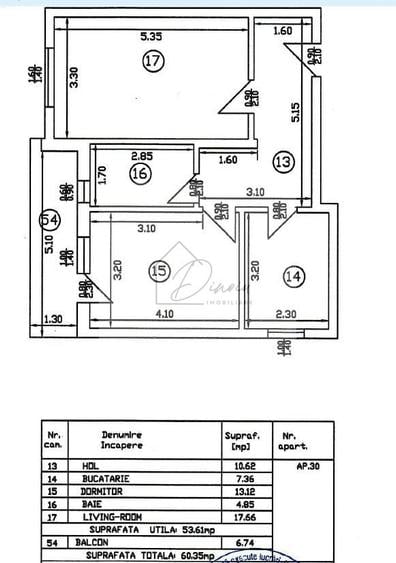 Apartament cu 2 camere decomandat, mobilat în Dobroești