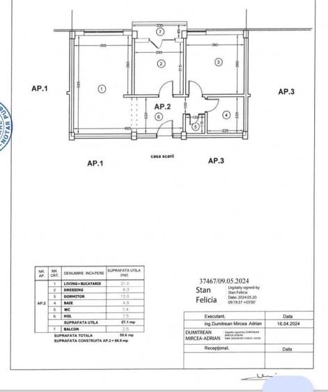 Apartament cu 2 camere decomandat în Nord