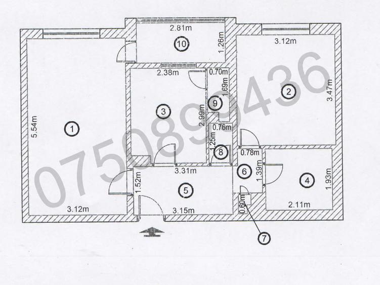 Apartament cu 2 camere decomandat, mobilat în Lujerului