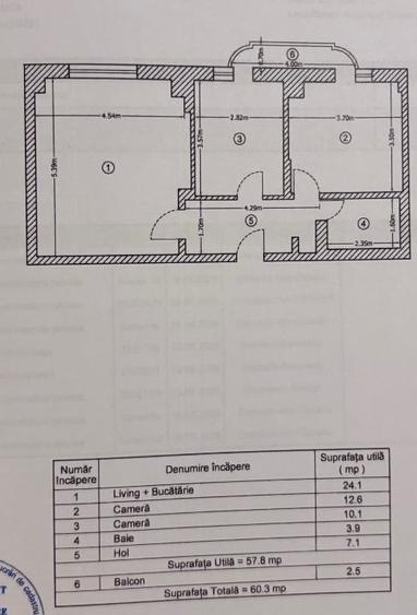 Apartament cu 3 camere decomandat în P-ța Muncii