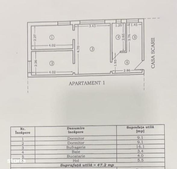 Apartament cu 3 camere semidecomandat în Inel II