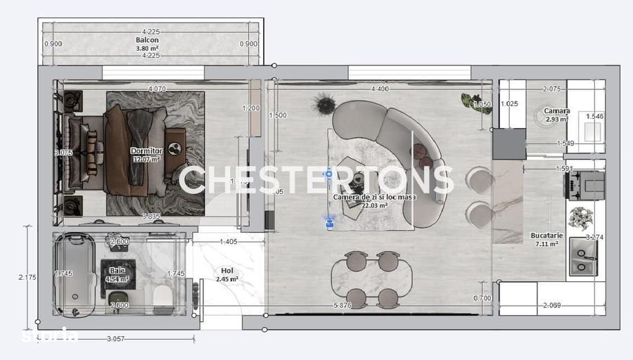 Apartament cu 2 camere în Cotroceni