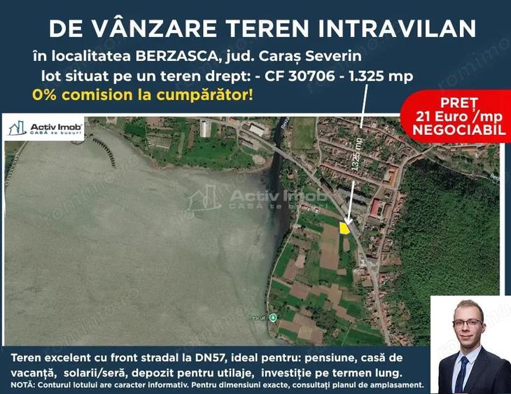 Teren de 1473 mp, în Berzasca