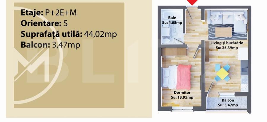 Apartament cu 2 camere decomandat în Periferie
