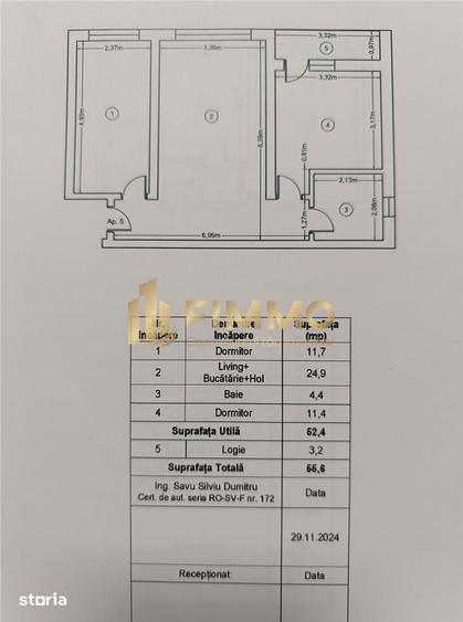 Apartament cu 3 camere decomandat în Central