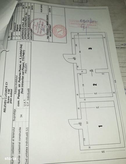Casă cu 3 camere cu Teren 1064 Mp în Pielești