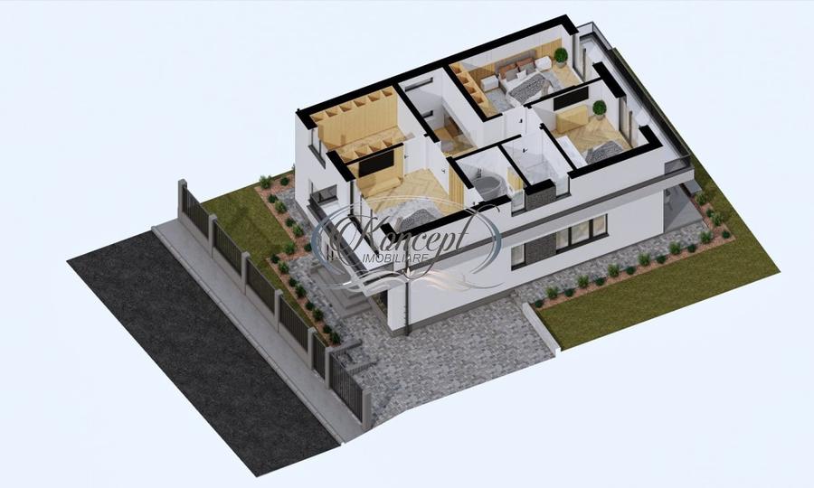 Casă individuală cu 5 camere cu Canalizare în Câmpenești