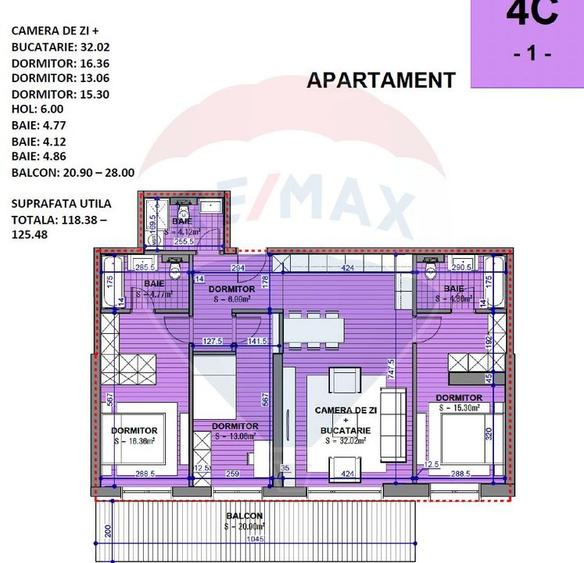 Apartament cu 4 camere decomandat în Obor