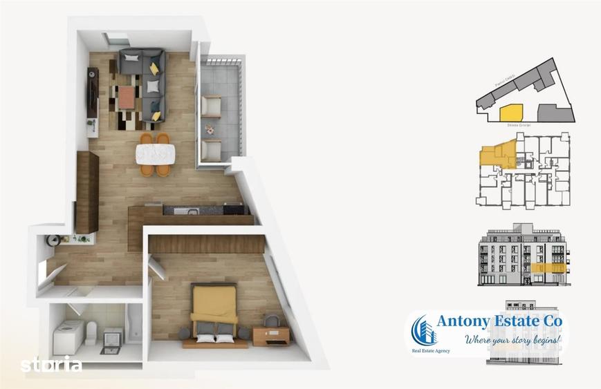 Apartament cu 2 camere în Central