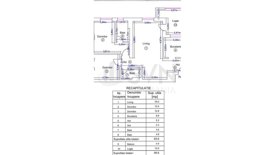 Apartament cu 3 camere decomandat în Pipera