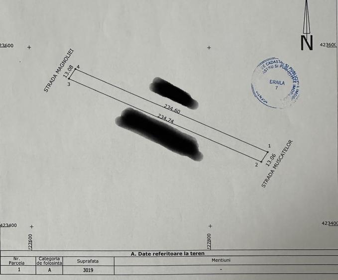 Teren Construcții intravilan de 3019 mp, în Cazasu