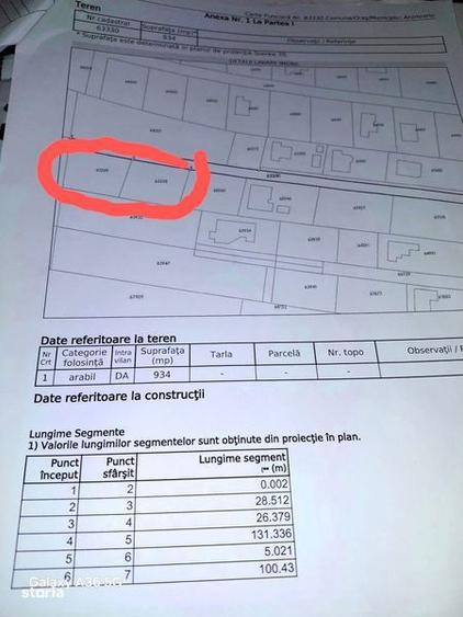 Teren de 1350 mp, în Aroneanu
