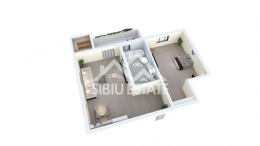 Apartament cu 2 camere decomandat în Țiglari