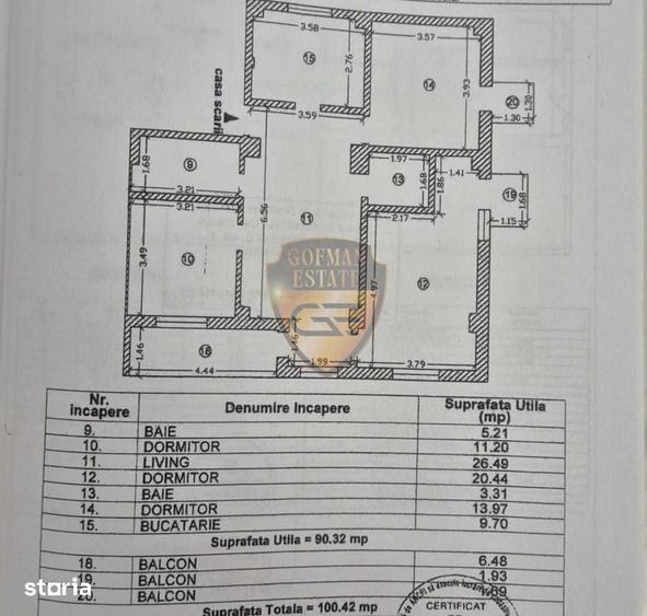 4 camere, Mamaia Sat / Nord, 100mp, 2 bai, 3 balco, et 5/6 lift, mobil - 1