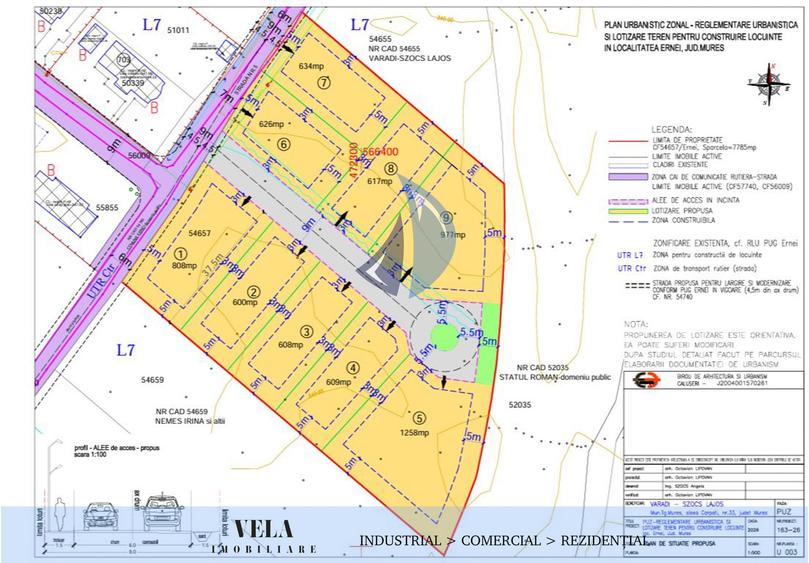 Teren Construcții intravilan de 600 mp, în Nord-Est