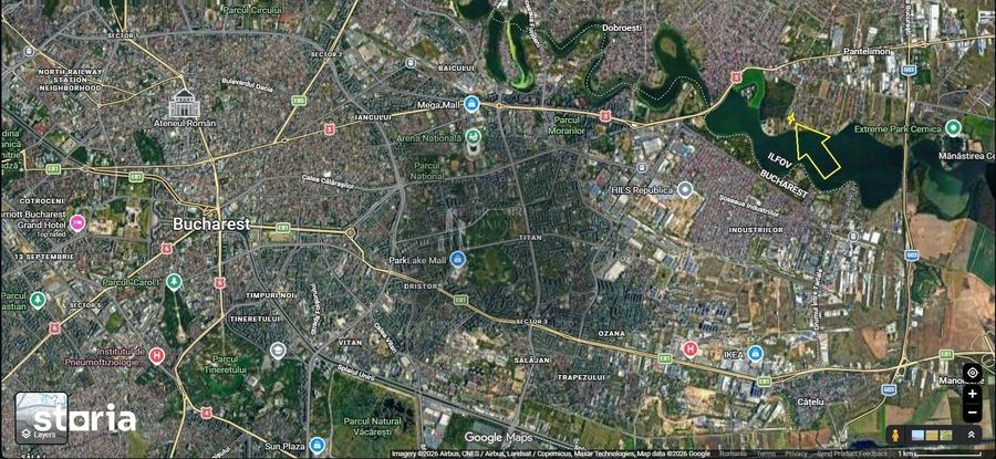 Teren intravilan 392mp deschidere 26.6m Orasul Pantelimon langa lac - 2