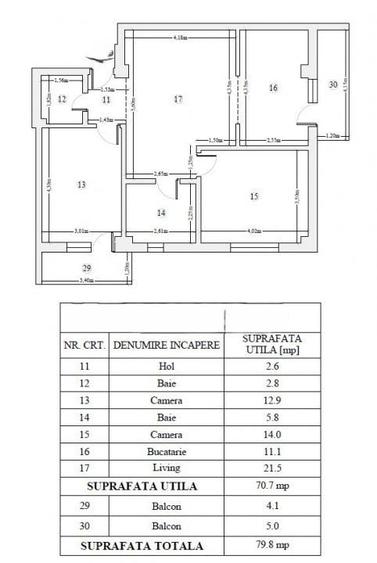 Apartament 3 camere, 2 bai, bloc nou cu lift Valea Lupului, Iasi - 11