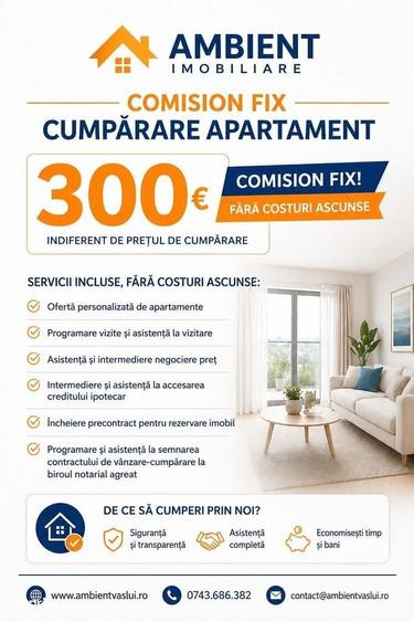 Apartament cu 2 camere semidecomandat în Nord