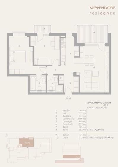 Apartamente Intabulate, 3 camere, 72 mp utili + terase | Parcare si Boxa incluse in pret | De la 155.000 euro cu TVA inclus | Comision Zero - 4