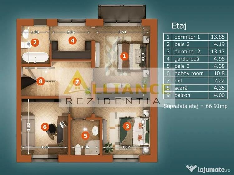 Popesti Leordeni-Duplex 5 camere - 4 bai-Terasa + Curte-2... - 9