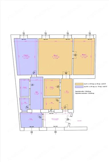 Apartament cu 4 camere semidecomandat în Ultracentral