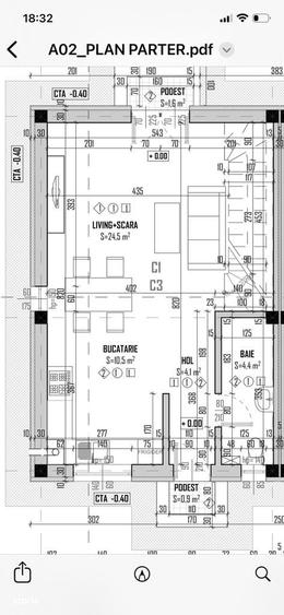 Casă cu 3 camere cu Teren 250 Mp în Central