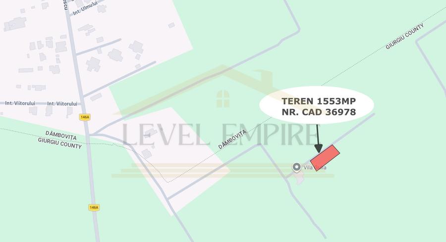 Teren Construcții intravilan de 1553 mp, în Săbăreni