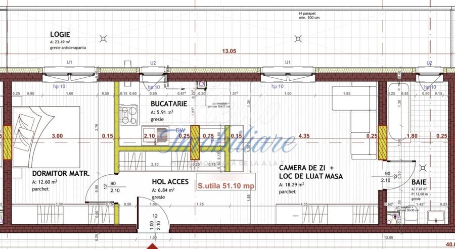 Apartament 2 camere  | 51 mp | zona Eroilor - 13