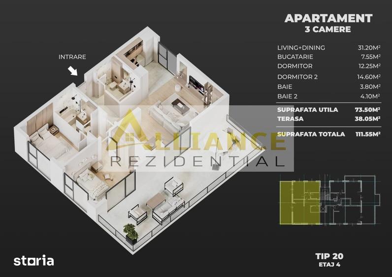 Apartament cu 2 camere în Cișmigiu