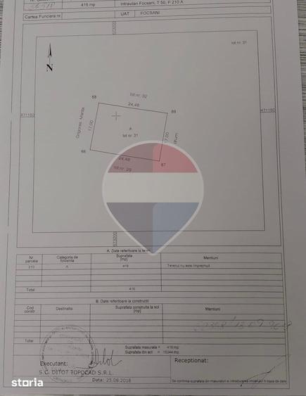 Teren de 416 mp, în Vânători