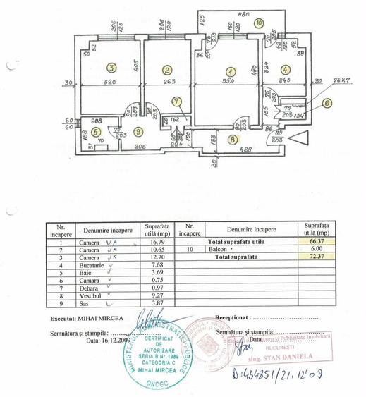 Apartament cu 3 camere decomandat, mobilat în Victoriei