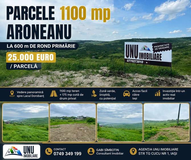 Teren extravilan de 1100 mp, în Central