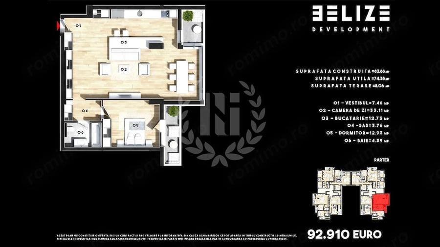 APARTAMENT 2 CAMERE 2 BALCOANE 74 MP - 15