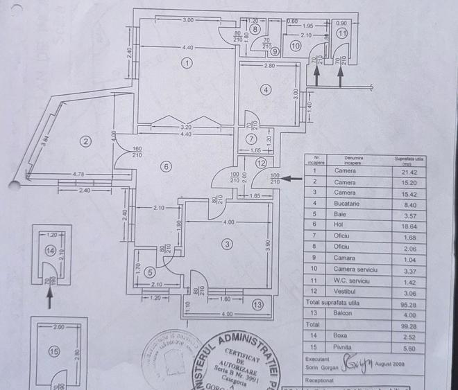 Apartament cu 4 camere circular, mobilat în Universitate