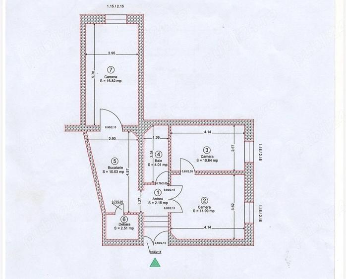 Casă cu 3 camere cu Teren 130 Mp în Eminescu