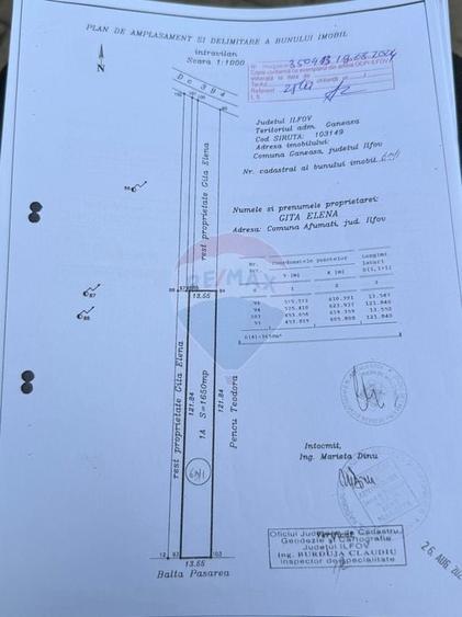 Teren Construcții intravilan de 1650 mp, în Găneasa