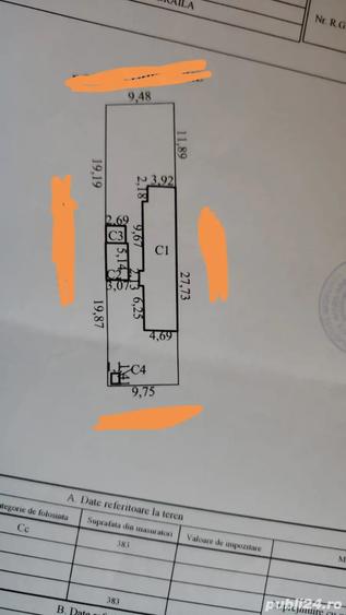 Casă cu 2 camere cu Teren 380 Mp în Gării