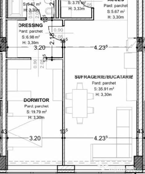 Apartament de Lux | 89,8 mp utili | 2 bai | Terasa 12 mp | - 1