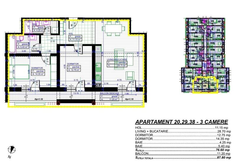 Apartament cu 3 camere decomandat în Popoveni
